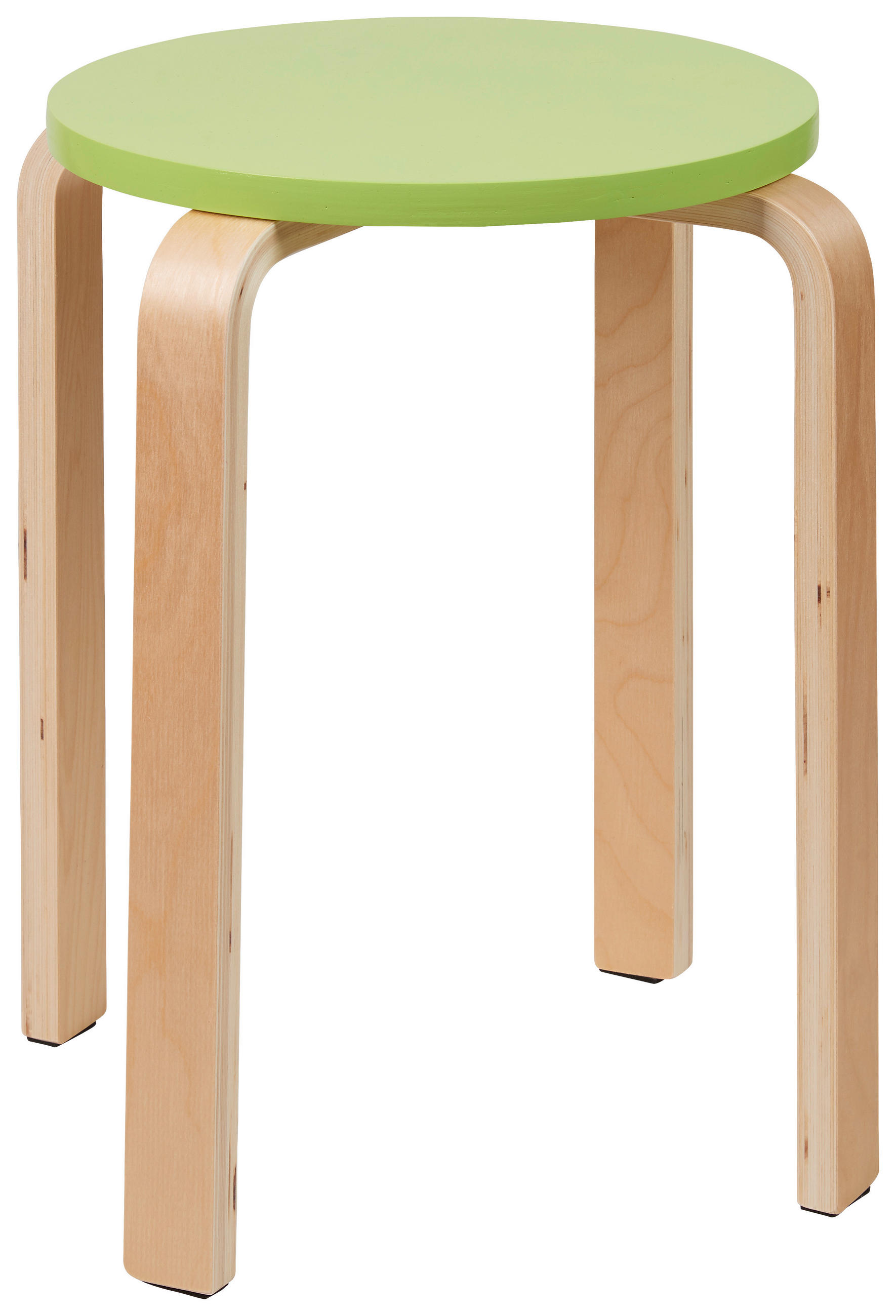 STAPELHOCKER Birkefarben, Limette - Birkefarben/Limette, MODERN, Holz (41/45/41cm) - Carryhome