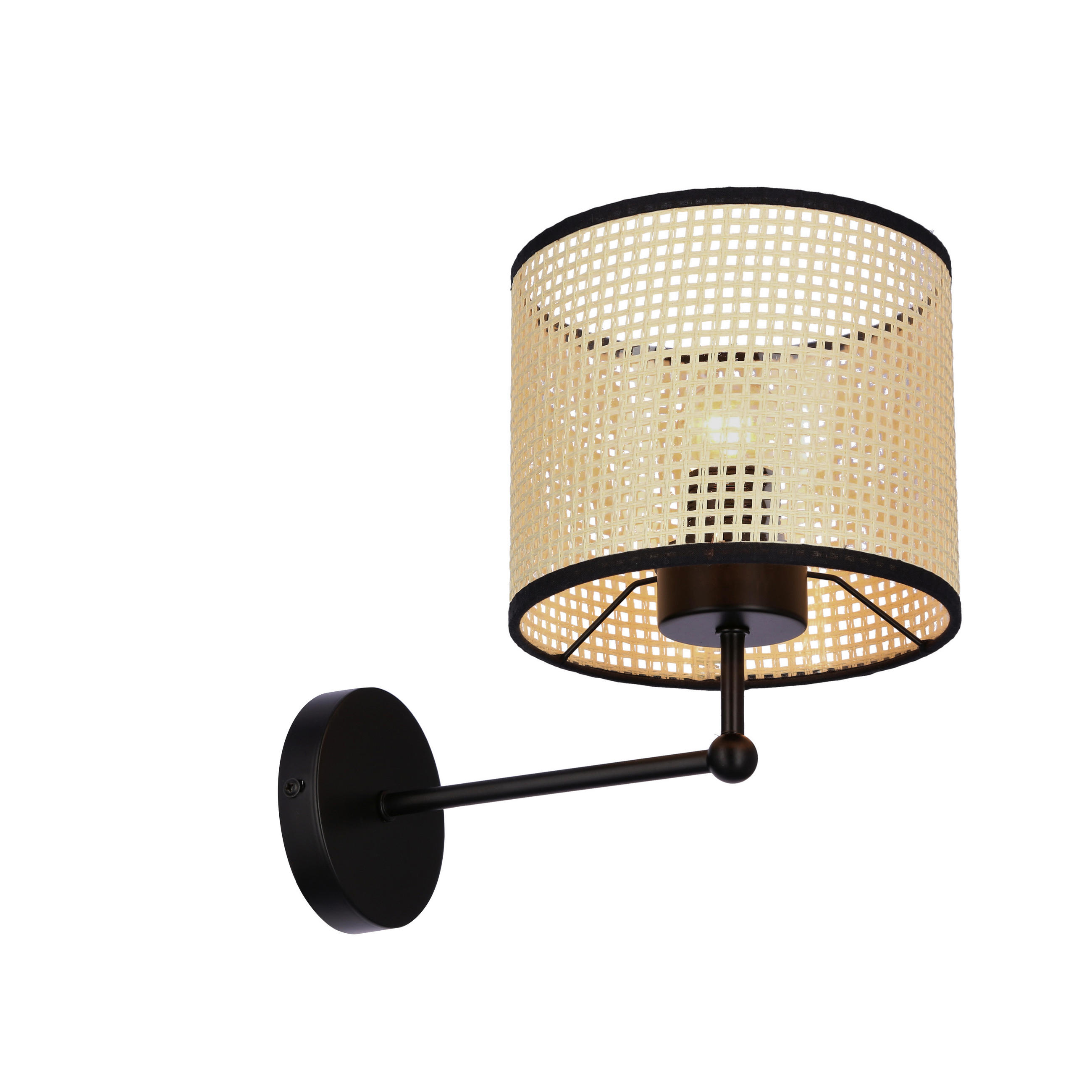 VÄGGLAMPA Topi 20/28/26 cm   - kromfärg, Natur, metall/plast (20/28/26cm)