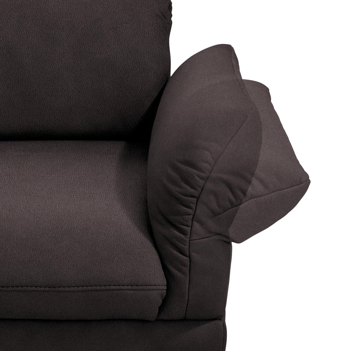 ECKSOFA Posh in Echtleder Dunkelbraun  173/308 cm  - Anthrazit/Dunkelbraun, Design, Leder/Metall (173/308cm) - Joop!