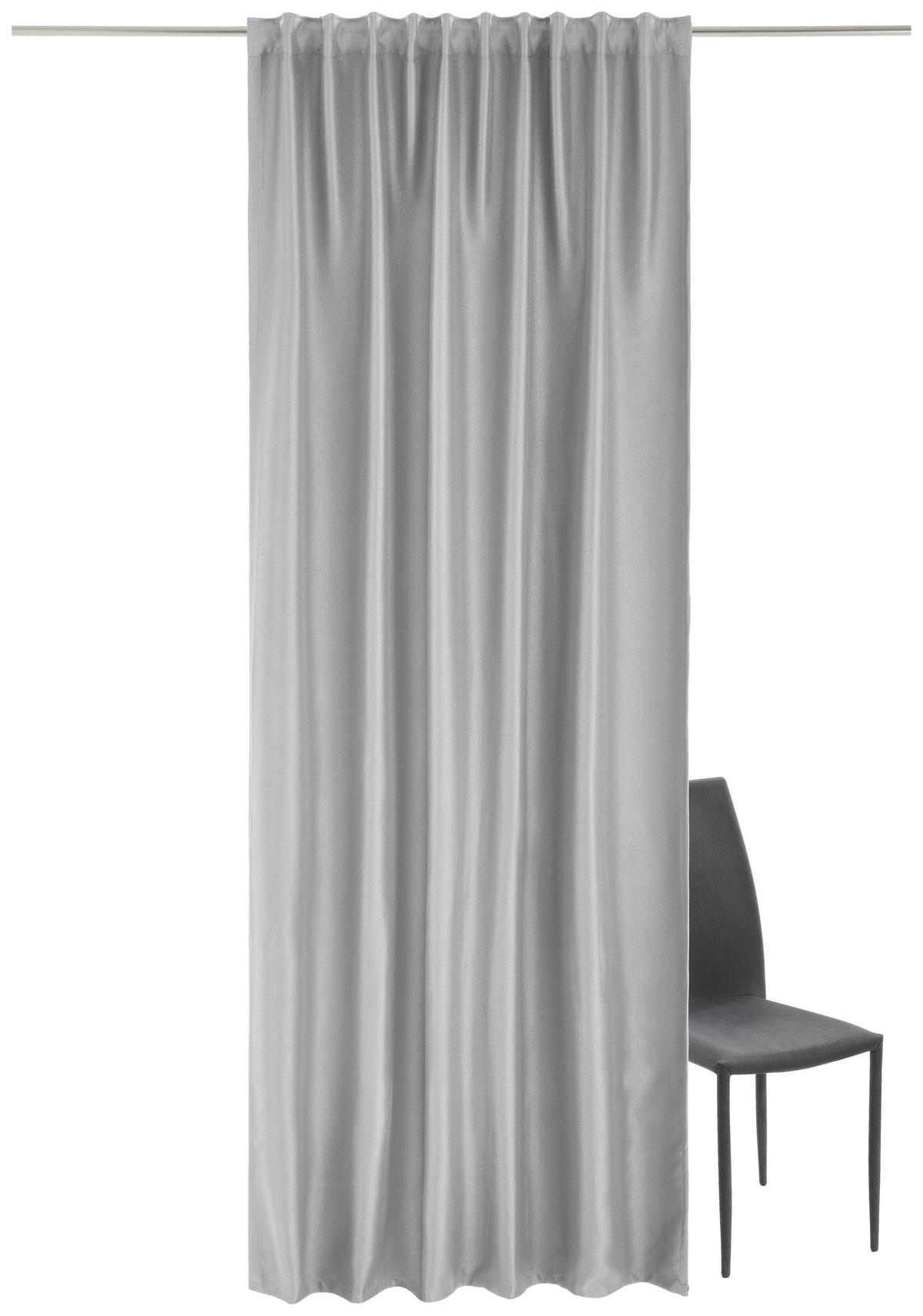 HOTOVÝ ZÁVĚS, 140/245 cm - barvy stříbra, Konvenční, textil (140/245cm) - Dieter Knoll