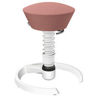 BÜROHOCKER Wollmischung Rosa, Weiß  - Rosa/Weiß, Basics, Textil/Metall (55/45,66/55cm) - Aeris