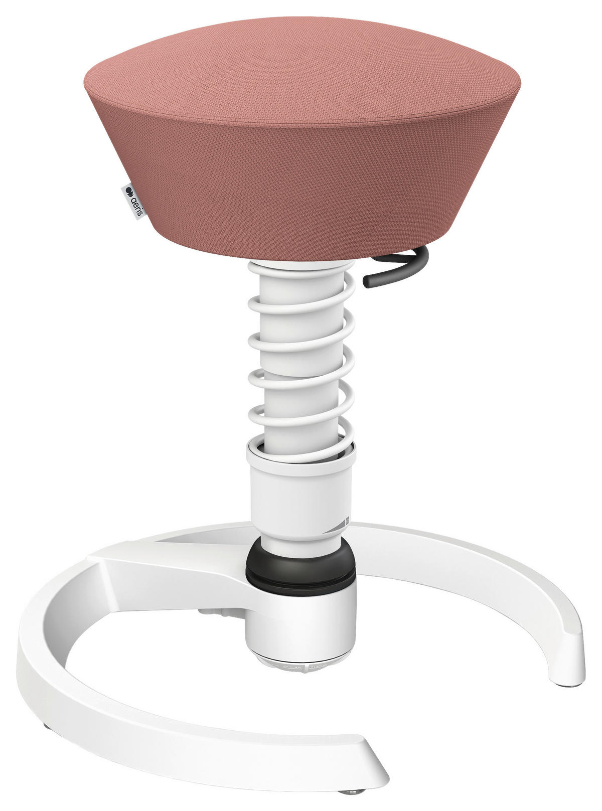 BÜROHOCKER Wollmischung Rosa, Weiß  - Rosa/Weiß, Basics, Textil/Metall (55/45,66/55cm) - Aeris