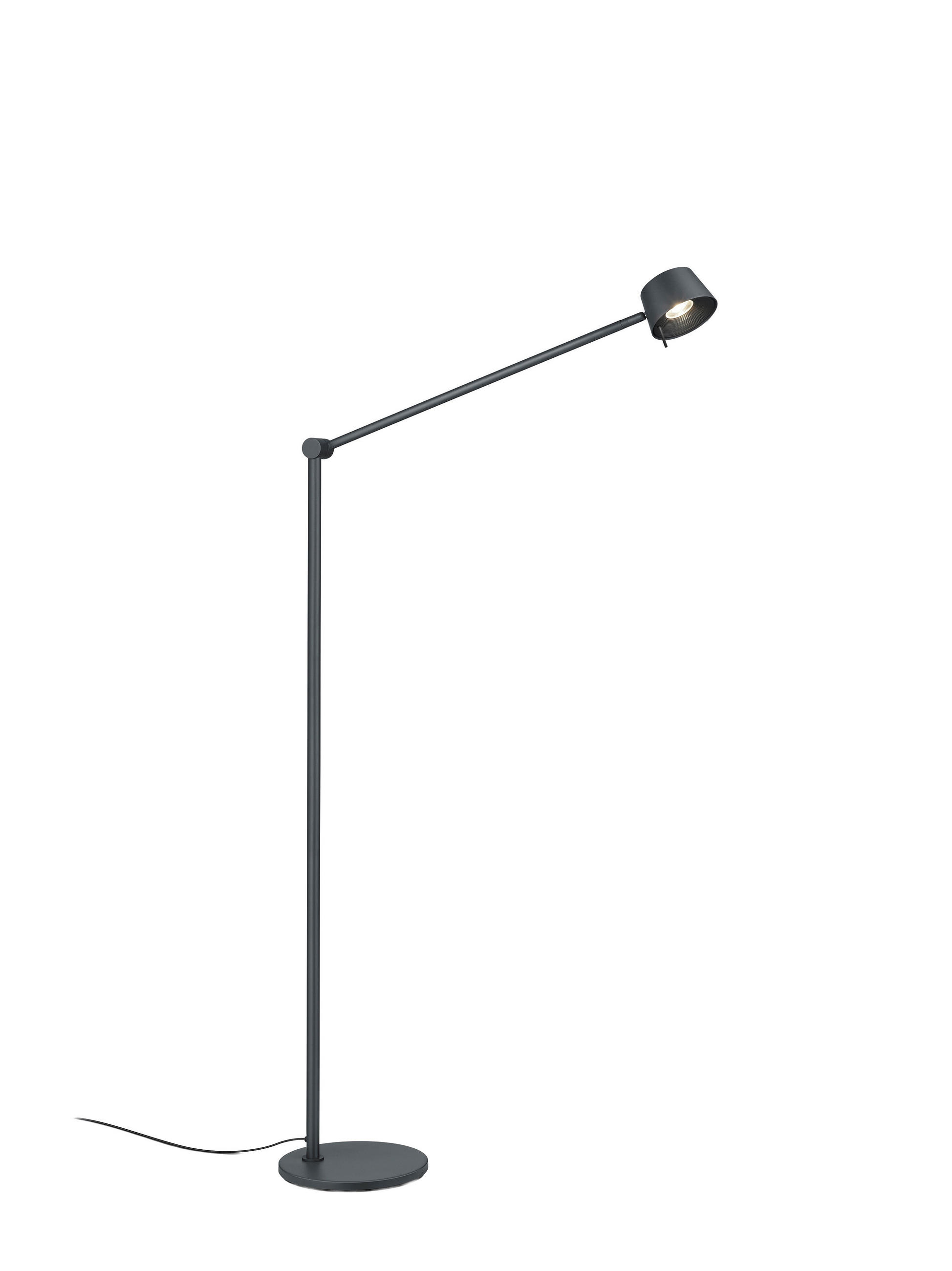 LED-STEHLEUCHTE Sen 67/22 cm   - Schwarz, Design, Metall (67/22cm) - Helestra