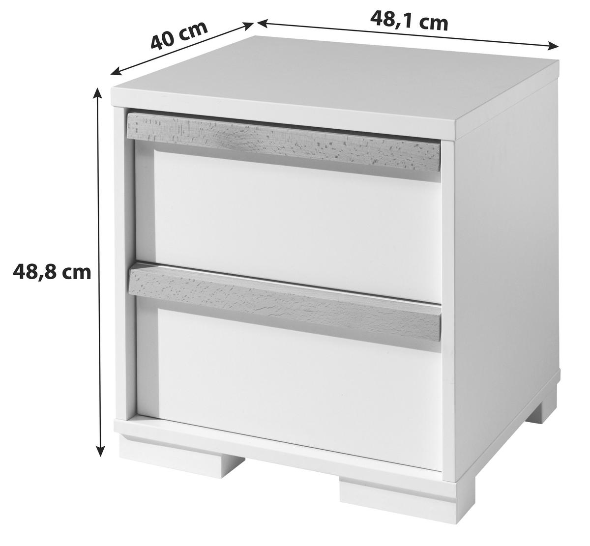 NACHTSCHRANK 48,1/48,8/40 cm  - Anthrazit/Buchefarben, MODERN, Holz/Holzwerkstoff (48,1/48,8/40cm) - MID.YOU