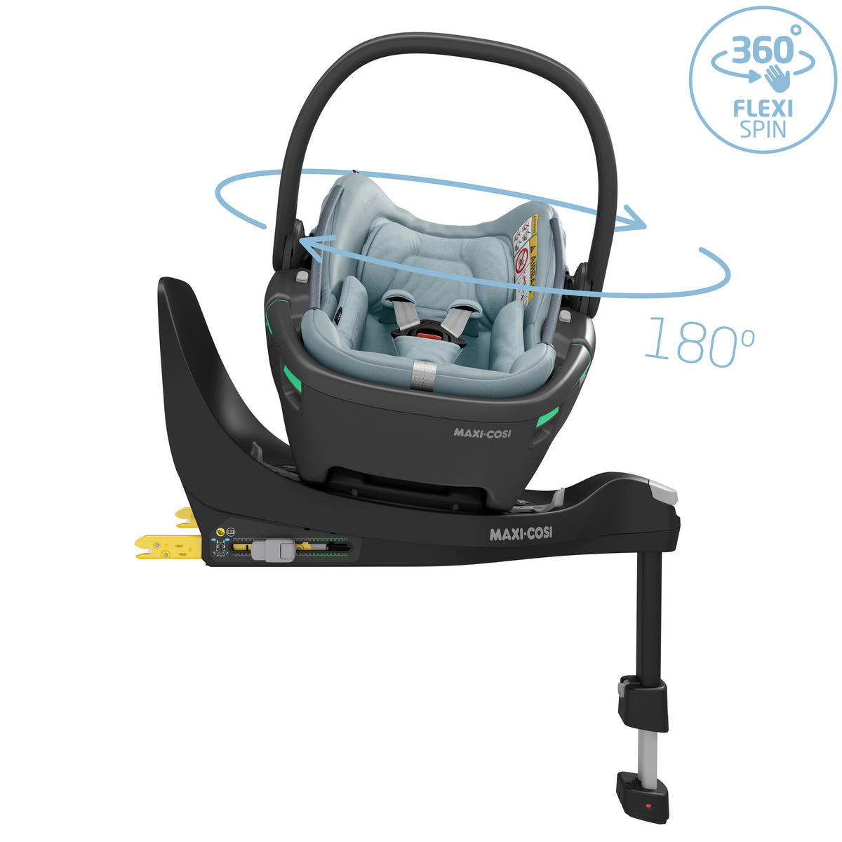 AUTO-SEDIŠTE ZA BEBE  Coral 360  - svetlosiva/crna, Osnovno, tekstil/metal (44/58/68cm) - Maxi-Cosi