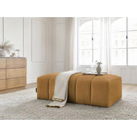 HOCKER ANNECY Bouclé Gelb  - Gelb/Schwarz, MODERN, Kunststoff/Textil (140/45/70cm)