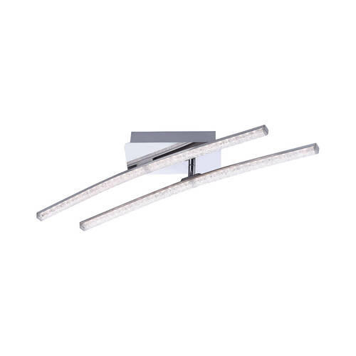 LED-DECKENLEUCHTE Simon 58/51/10 cm   - Chromfarben, Design, Metall (58/51/10cm)