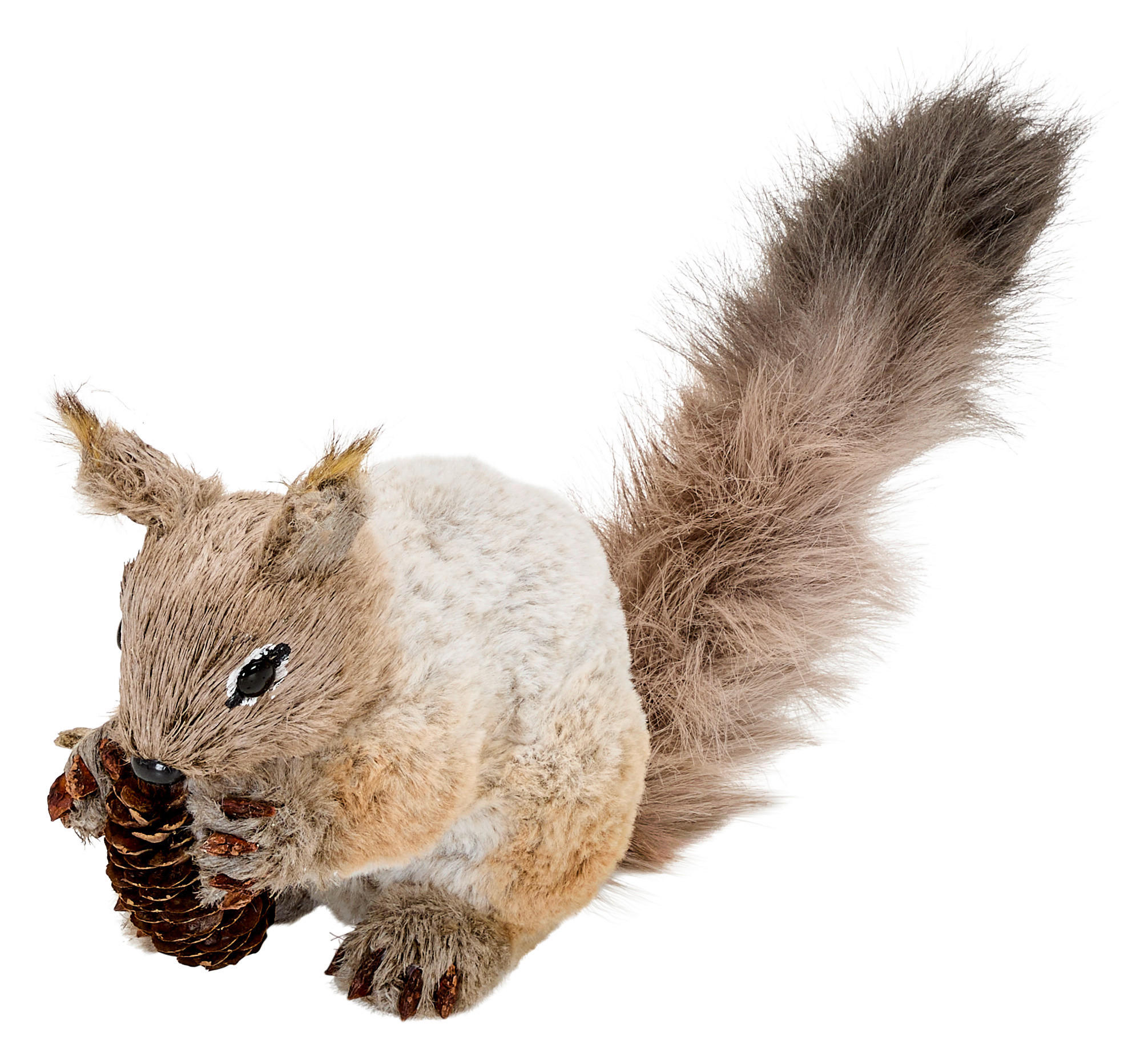 DEKOEICHHÖRNCHEN - Braun/Grau, LIFESTYLE, Naturmaterialien/Kunststoff (30/13/18cm) - X-Mas
