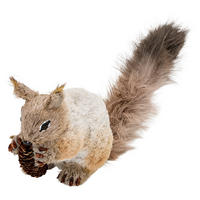 DEKOEICHHÖRNCHEN - Braun/Grau, LIFESTYLE, Naturmaterialien/Kunststoff (30/13/18cm) - X-Mas