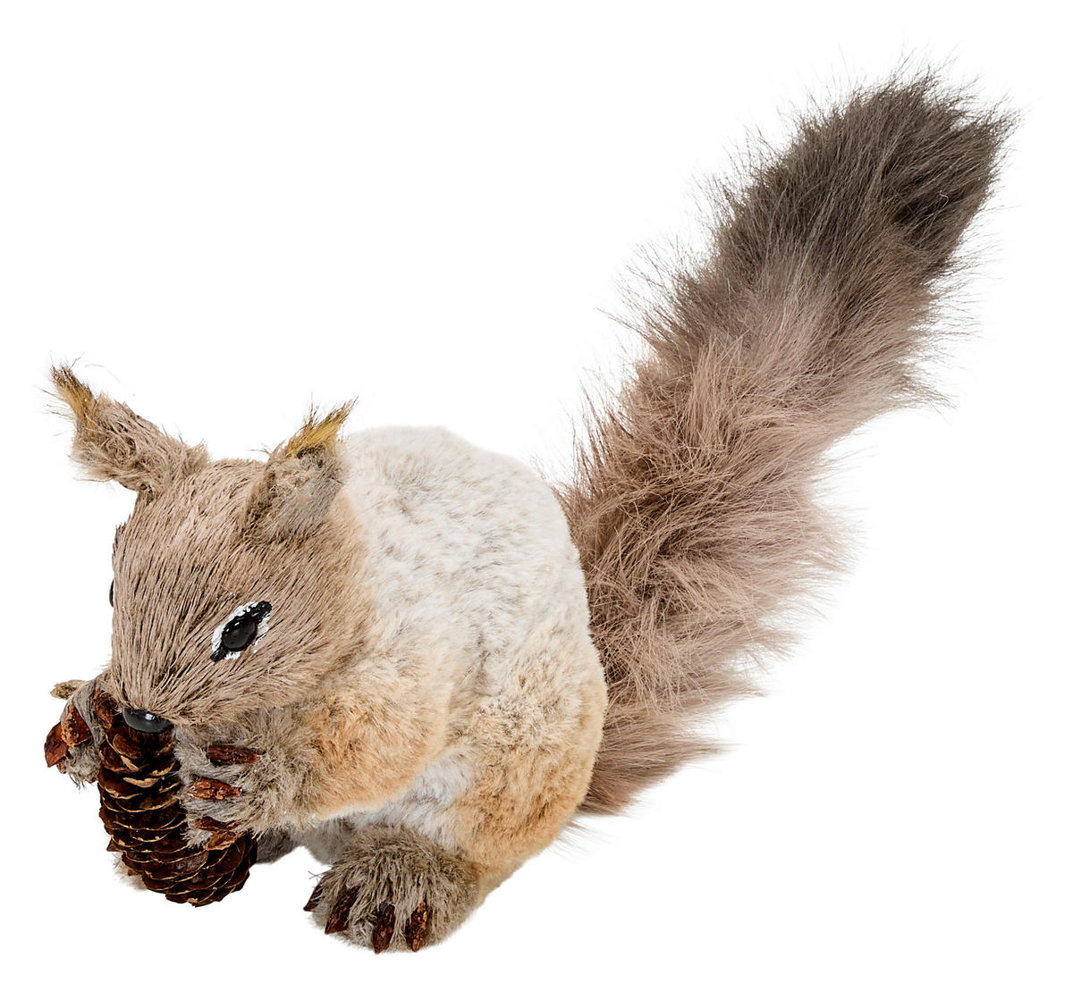 DEKOEICHHÖRNCHEN - Braun/Grau, LIFESTYLE, Naturmaterialien/Kunststoff (30/13/18cm) - X-Mas