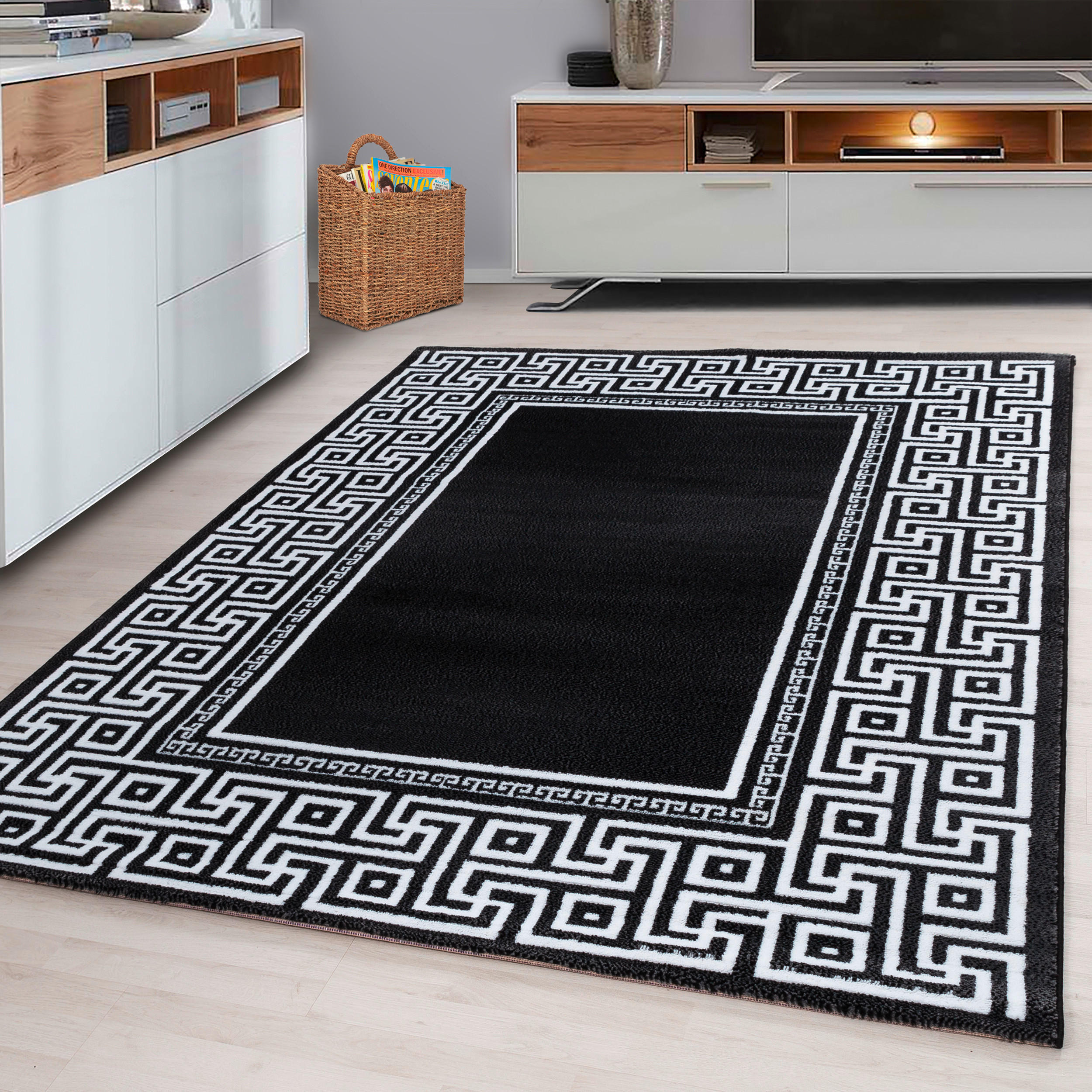 FLATVÄVD MATTA 140/200 cm Parma  - svart, Design, textil (140/200cm) - Novel