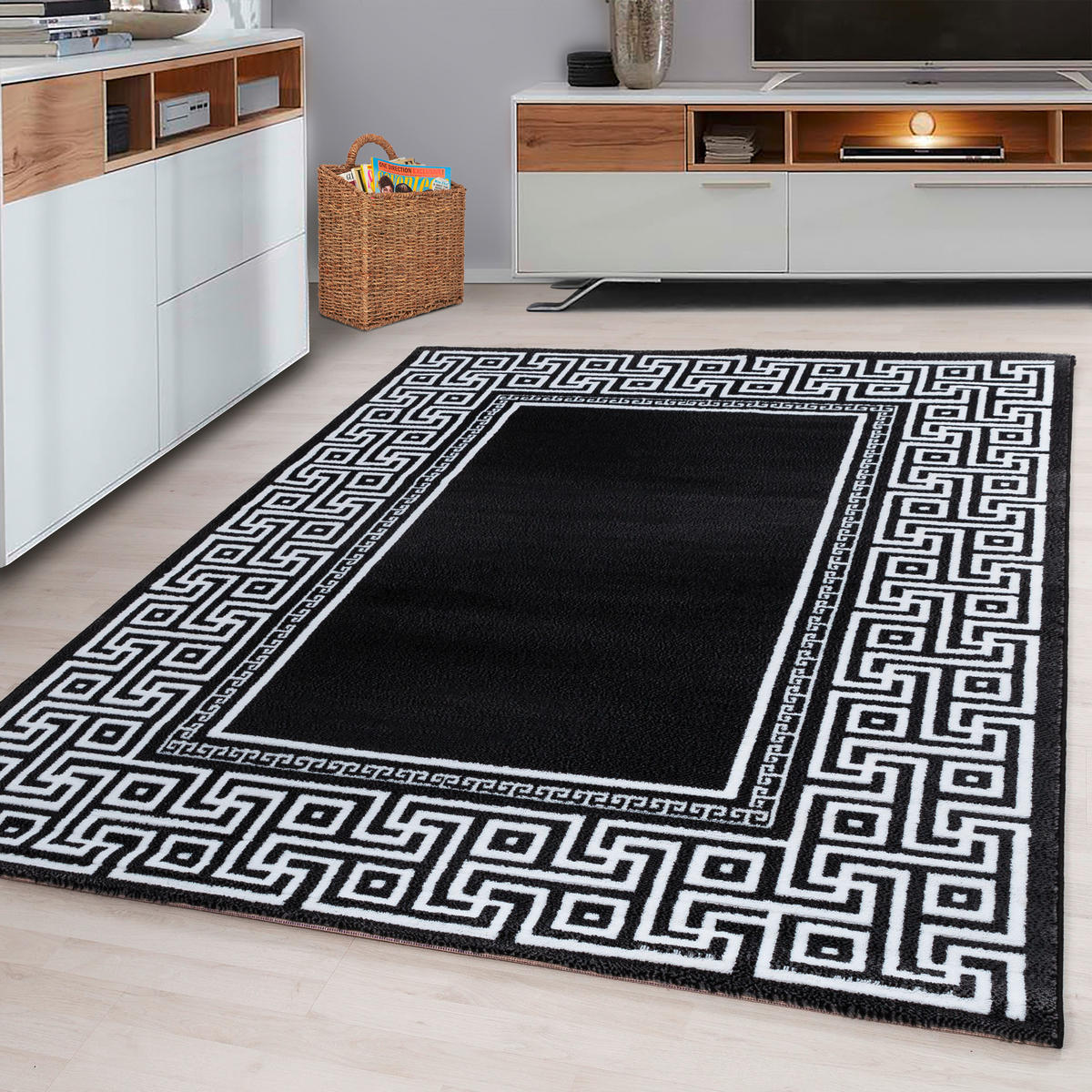 FLACHWEBETEPPICH 280/370 cm Parma Schwarz  - Schwarz, Design, Textil (280/370cm) - Novel