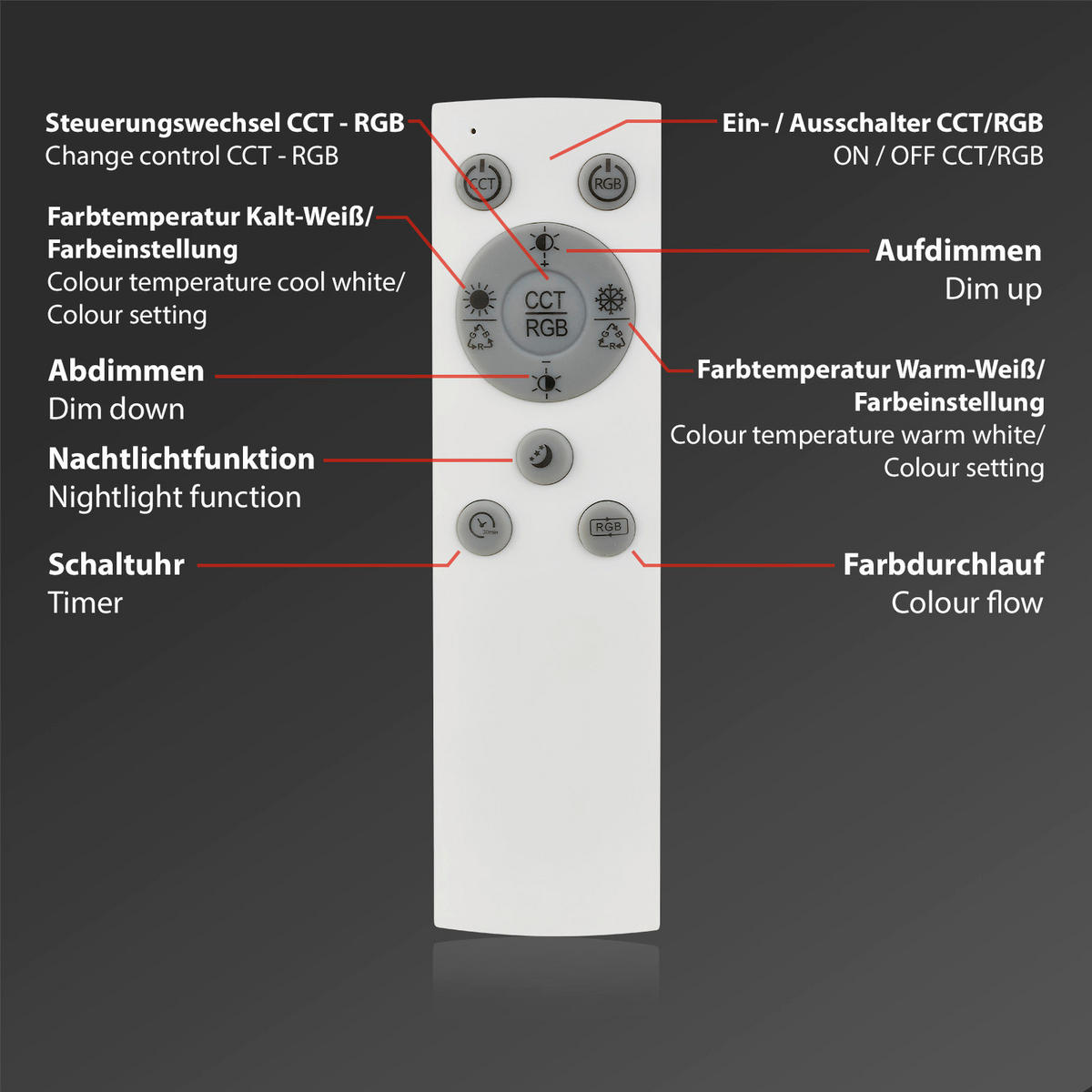 LED SVJETILJKA STROPNA  - crna, Design, metal (57/48/8,5cm)