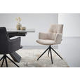 ARMLEHNSTUHL  in Eisen Cord  - Taupe/Schwarz, Design, Textil/Metall (59/89,5/63cm) - Novel