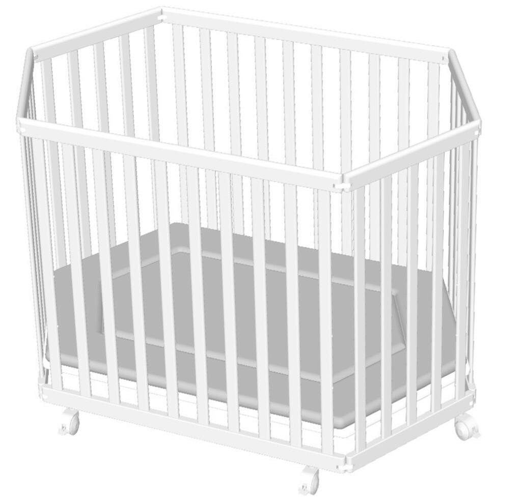 LAUFGITTER 130/81/78 cm  - Weiß/Grau, KONVENTIONELL, Holz/Textil (130/81/78cm) - Jimmylee