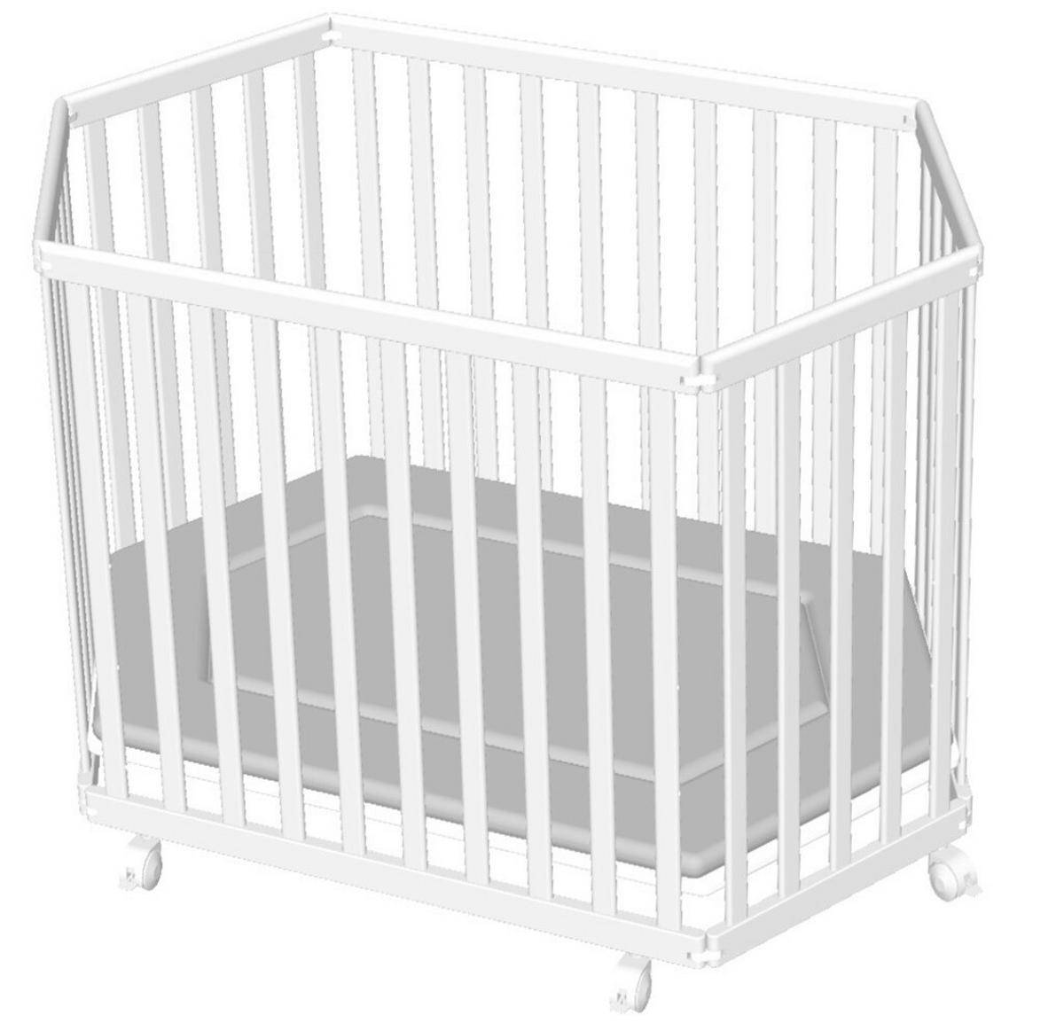 LAUFGITTER 130/81/78 cm  - Weiß/Grau, KONVENTIONELL, Holz/Textil (130/81/78cm) - Jimmylee