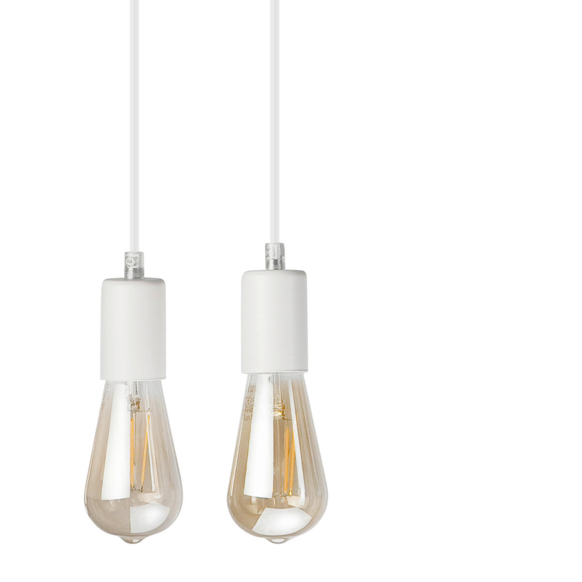 HÄNGELEUCHTE 64/84 cm  - Honigeiche/Weiß, Basics, Holz/Metall (64/84cm)