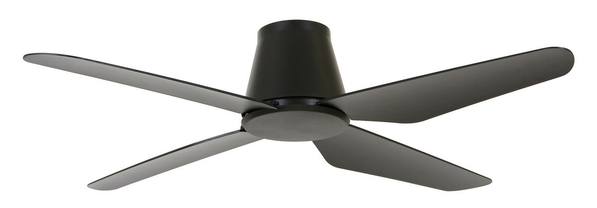 DECKENVENTILATOR Aria 122/21 cm   - Schwarz, Basics, Kunststoff (122/21cm) - P & B