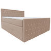 BOXSPRINGBETT 180/200 cm  in Beige  - Beige, MODERN, Textil (180/200cm) - Livetastic