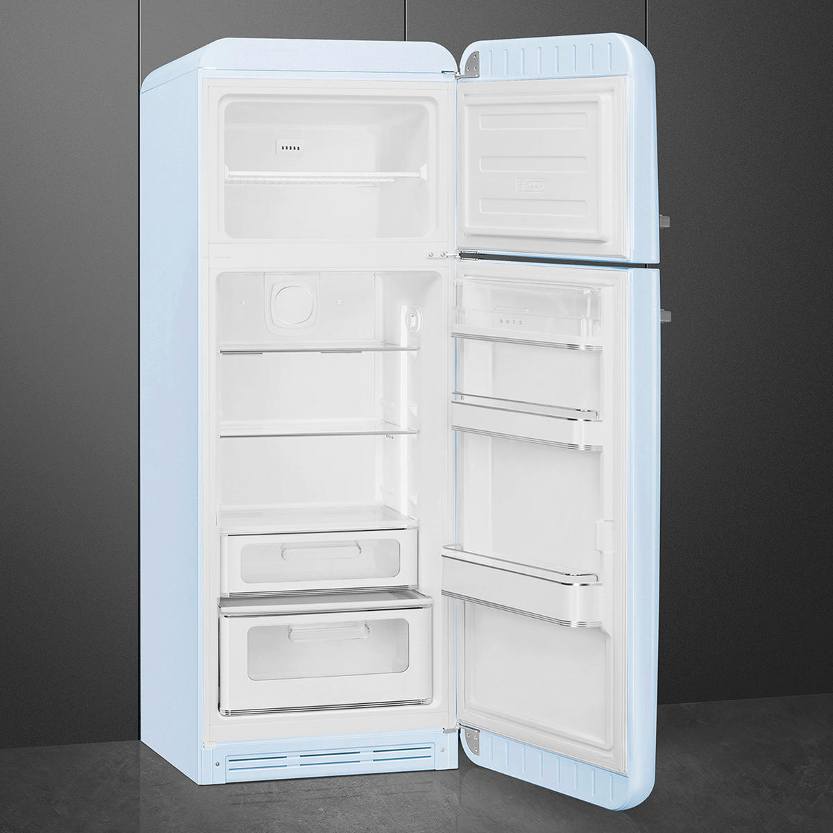 KÜHL-GEFRIER-KOMBINATION 60/172/72,8 cm FAB30RPB6  - Pastellblau, Basics, Metall (60/172/72,8cm) - SMEG