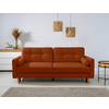 SCHLAFSOFA Terracotta  - Buchefarben/Terracotta, Design, Holz/Textil (222/93/99cm) - MID.YOU