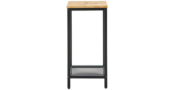 BEISTELLTISCH Eiche furniert rechteckig Schwarz, Eichefarben  - Eichefarben/Schwarz, LIFESTYLE, Holz/Holzwerkstoff (30/30/61cm) - Xora