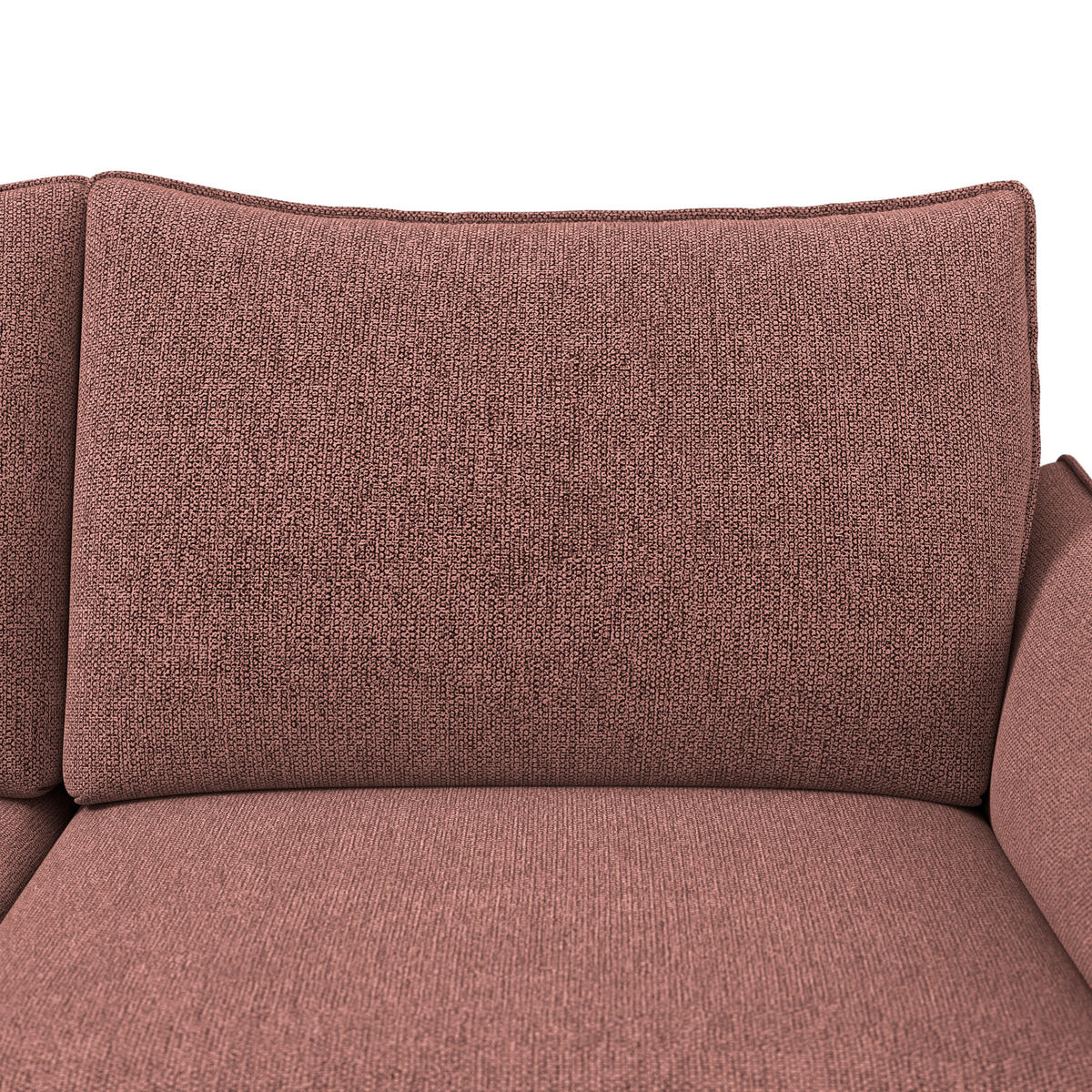 3-SITZER-SOFA Chenille Bordeaux  - Bordeaux/Schwarz, Konventionell, Textil/Metall (184/90/92cm) - Elegando