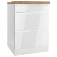 KOCHFELDUMBAUSCHRANK 60/86/60 cm  in Weiß, Eiche Wotan, Weiß Hochglanz  - Weiß Hochglanz/Eiche Wotan, LIFESTYLE, Holzwerkstoff (60/86/60cm) - Held