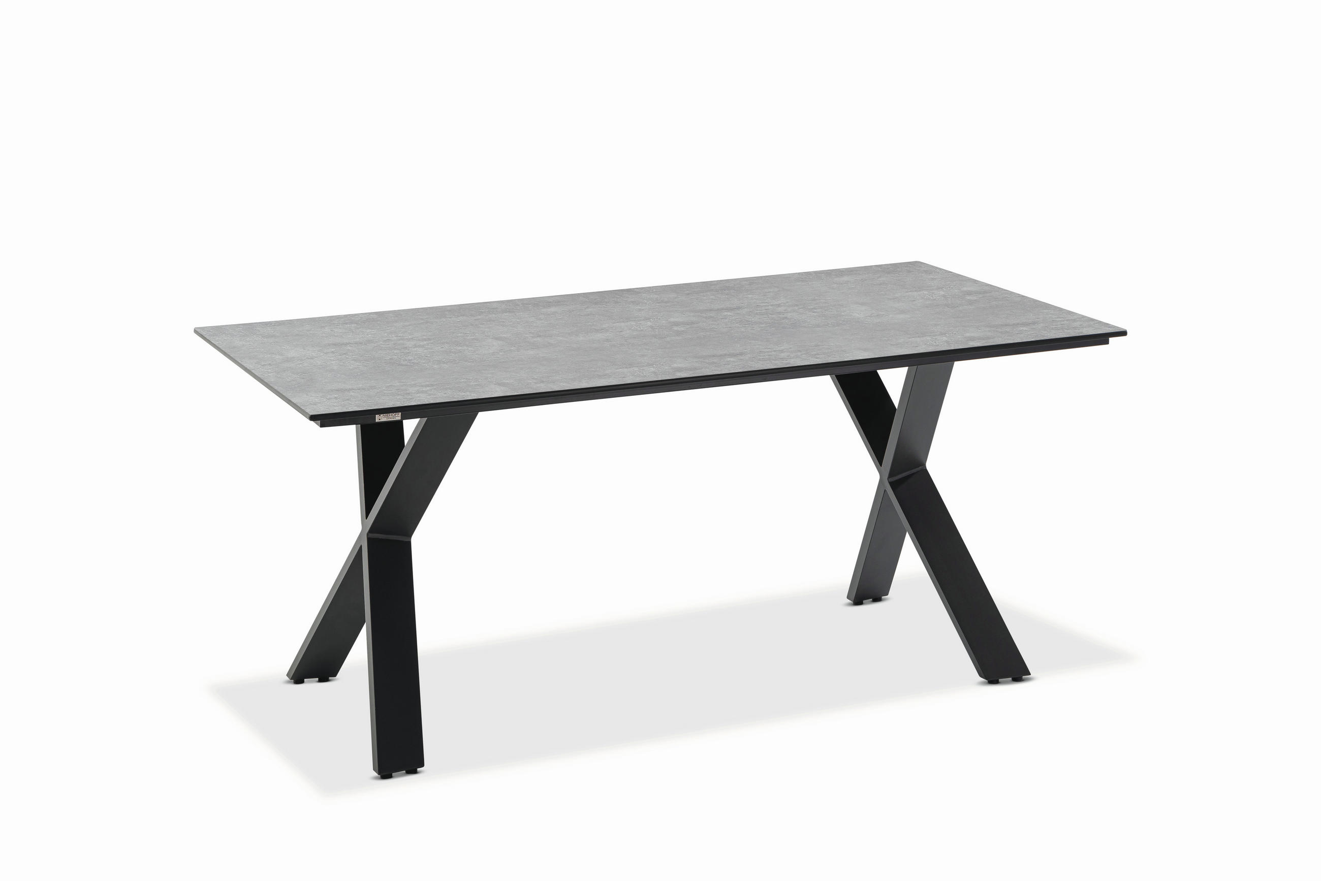 GARTENTISCH Kunststoff Anthrazit, Grau rechteckig  - Anthrazit/Grau, Design, Kunststoff/Metall (160/95/76cm)