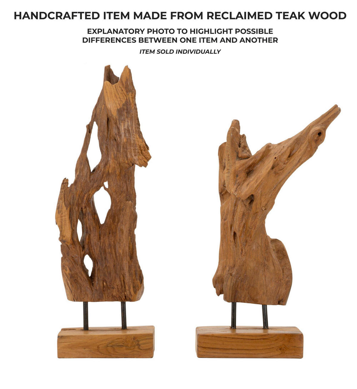 SKULPTUR - Braun, Basics, Holz (55/18/13cm)