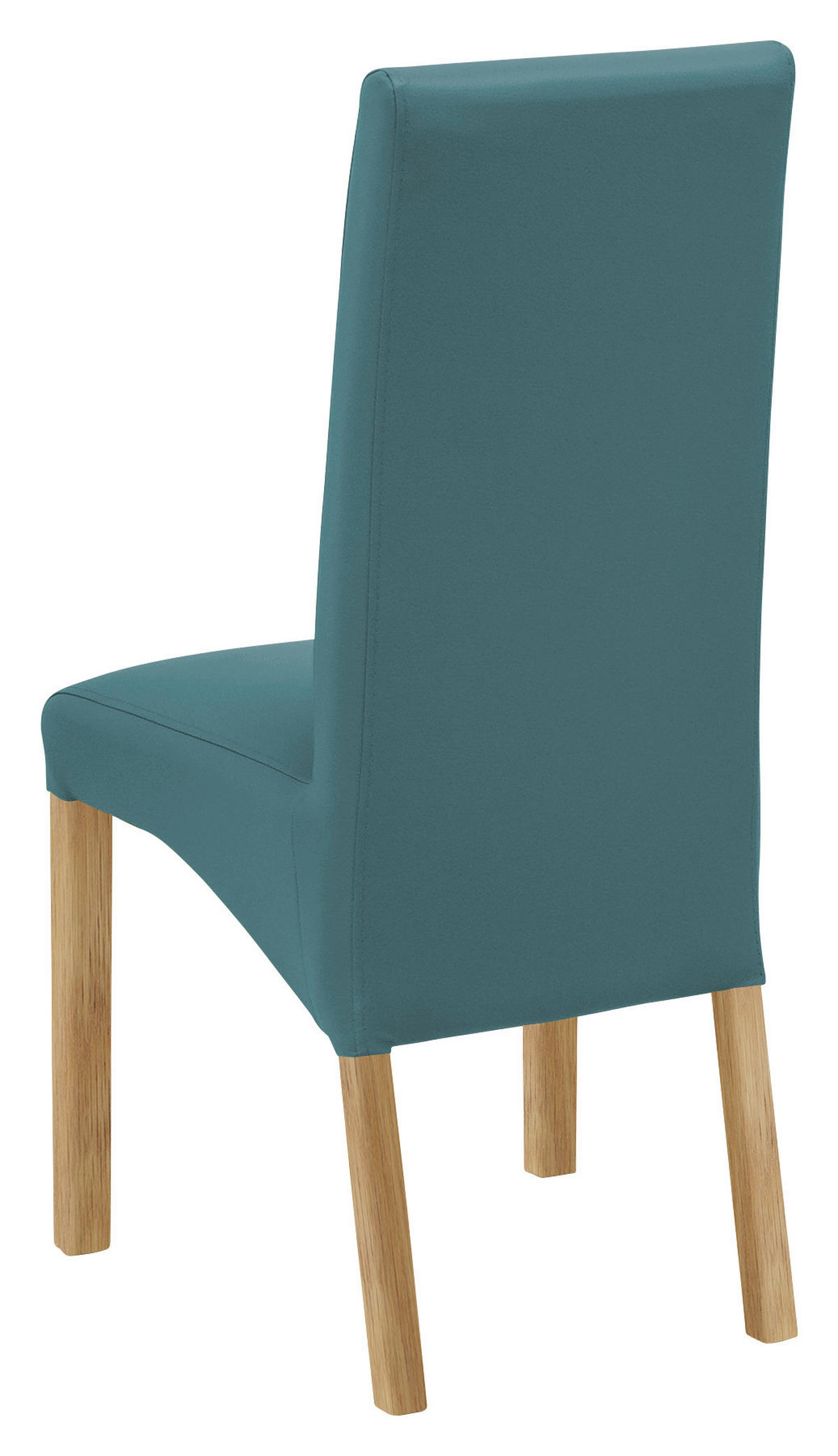 STUHL Lederlook Petrol, Eichefarben  - Eichefarben/Petrol, KONVENTIONELL, Holz/Textil (47/102/57cm) - Carryhome