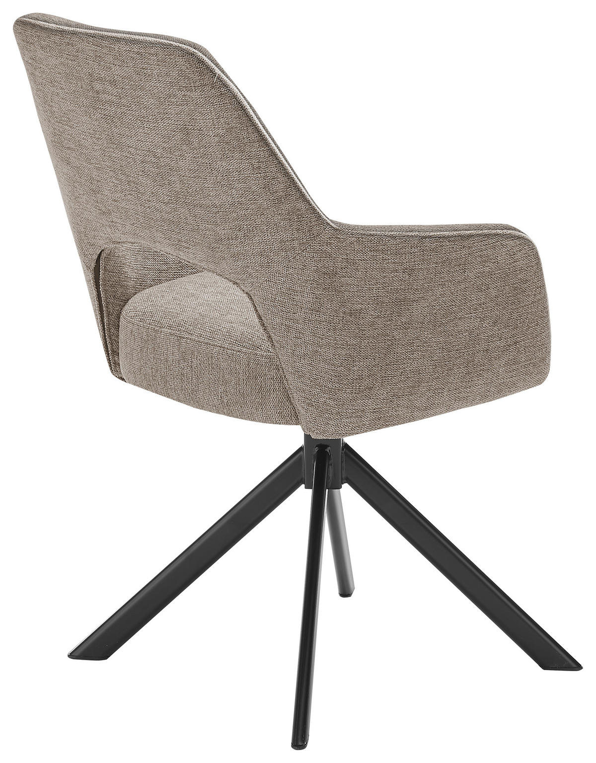 ARMLEHNSTUHL  in Eisen Webstoff  - Taupe/Schwarz, Design, Textil/Metall (58/89/62cm) - SetOne by Musterring