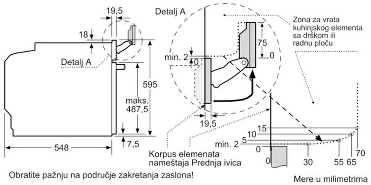 UGRADNA RERNA - crna, Dizajnerski, metal (59,4/59,5/54,8cm)