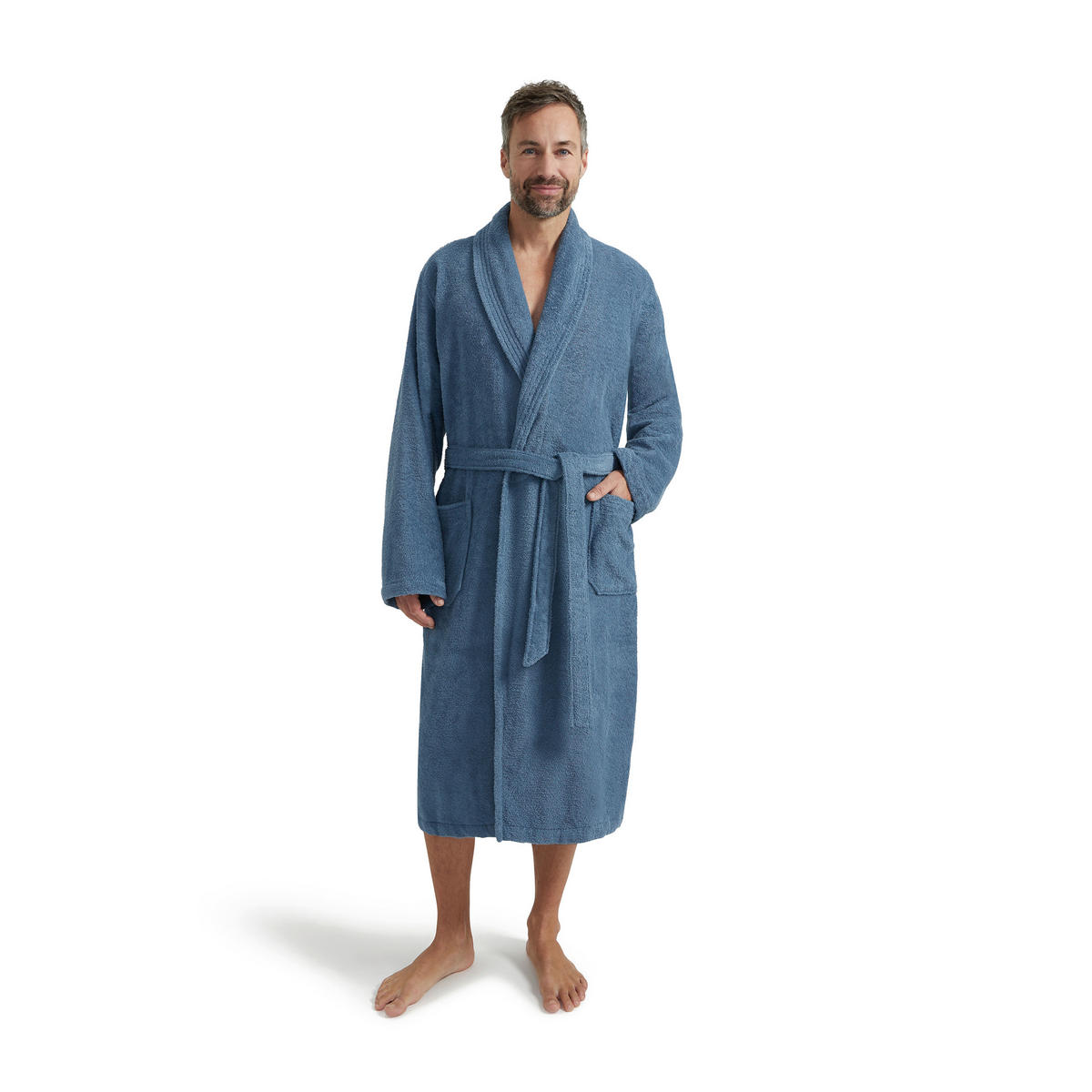 BADEMANTEL S Unisex  - Blau, Basics, Textil (Snull) - Moeve