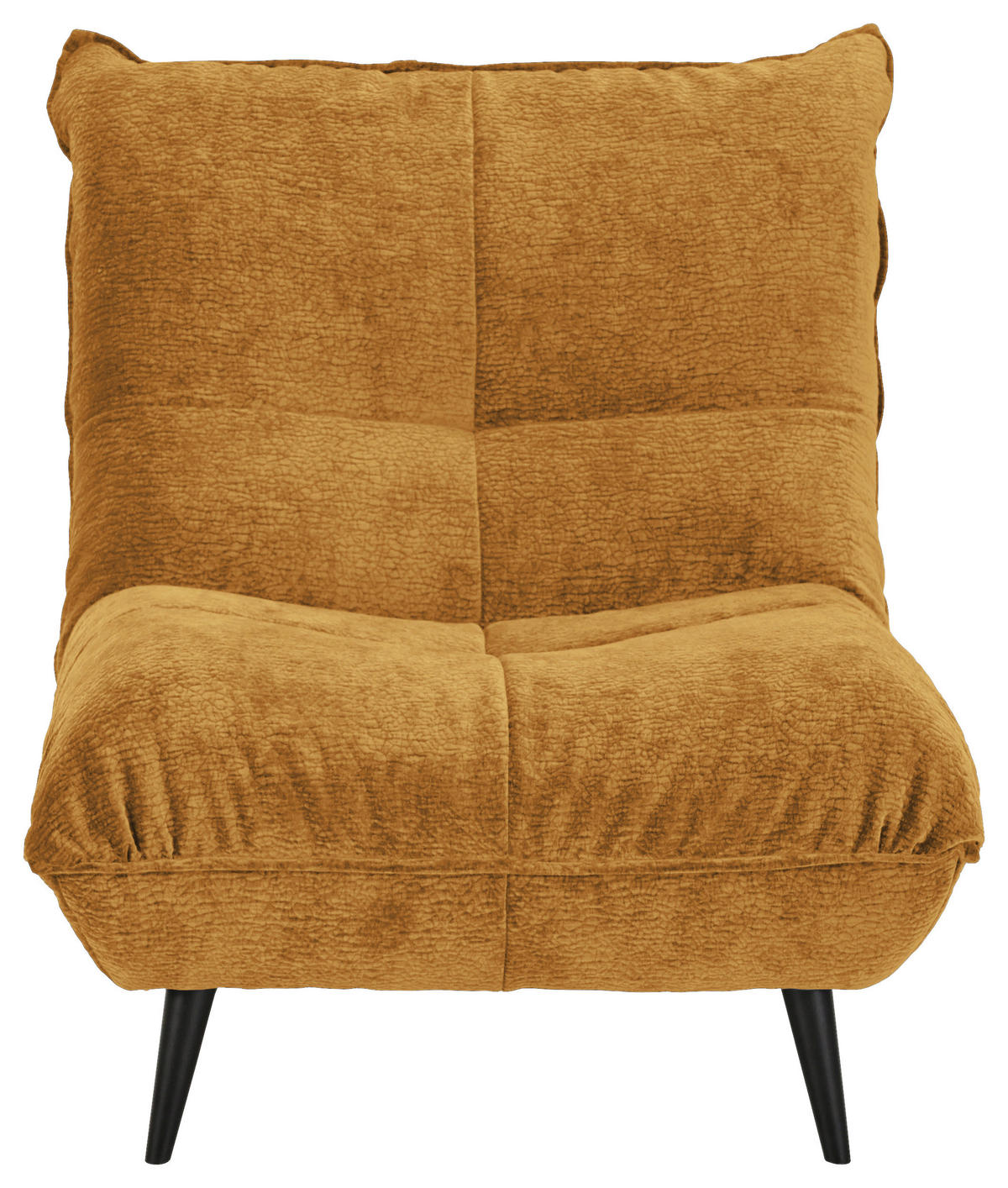 SESSEL in Mikrofaser Goldfarben  - Goldfarben/Schwarz, Konventionell, Textil/Metall (89/100/101cm) - MID.YOU