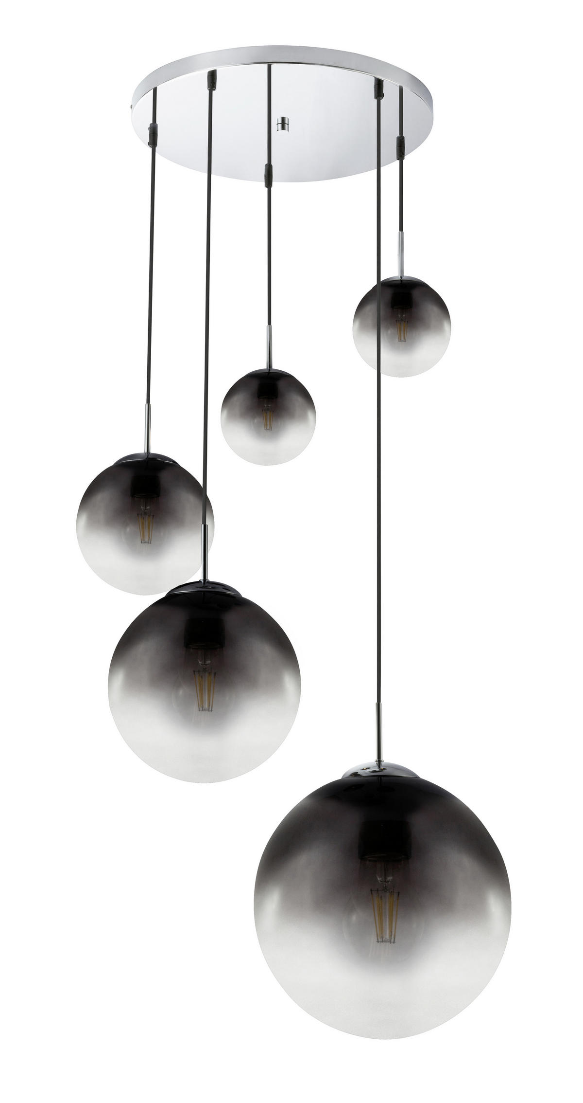 VISEČA SVETILKA  VARUS      65/150 cm      E27 - Design, kovina/steklo (65/150cm) - Globo