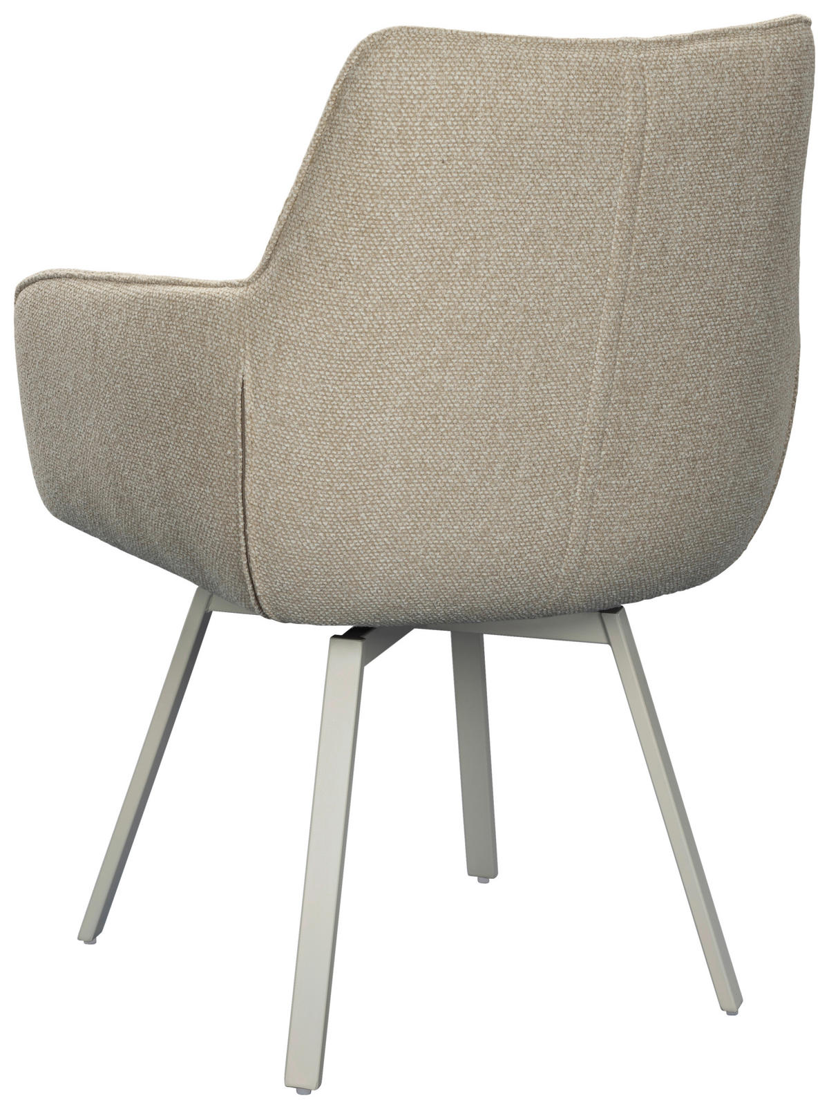 ARMLEHNSTUHL  Sitzfläche 180° drehbar, automatische Rückholfunktion Mikrofaser  Beige  - Beige, Design, Textil/Metall (64/88/63cm) - Milino