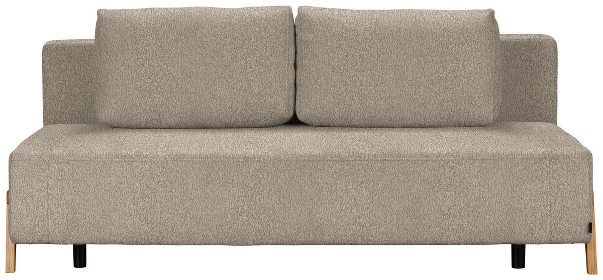 SCHLAFSOFA in Textil Braun  - Naturfarben/Braun, Design, Holz/Textil (211/88/102cm) - Niels Andersson