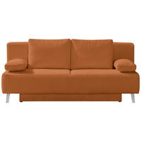SCHLAFSOFA Spicy in Cord Orange  - Orange, MODERN, Textil/Metall (193/85/88cm) - Novel