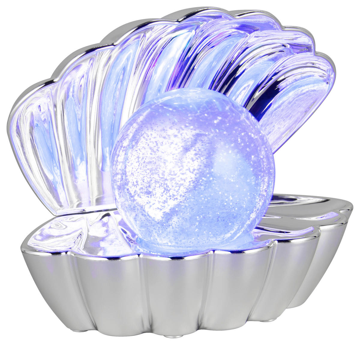 LED-BORDSLAMPA - kromfärg/transparent, Design, plast (17,5/15/12,5cm)