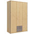 DREHTÜRENSCHRANK in Grau, Fichtefarben - Fichtefarben/Alufarben, KONVENTIONELL, Holz/Metall (136/214/60cm) - Linea Natura DREHTÜRENSCHRANK in Grau, Fichtefarben - Fichtefarben/Alufarben, KONVENTIONELL, Holz/Metall (136/214/60cm) - Linea Natura