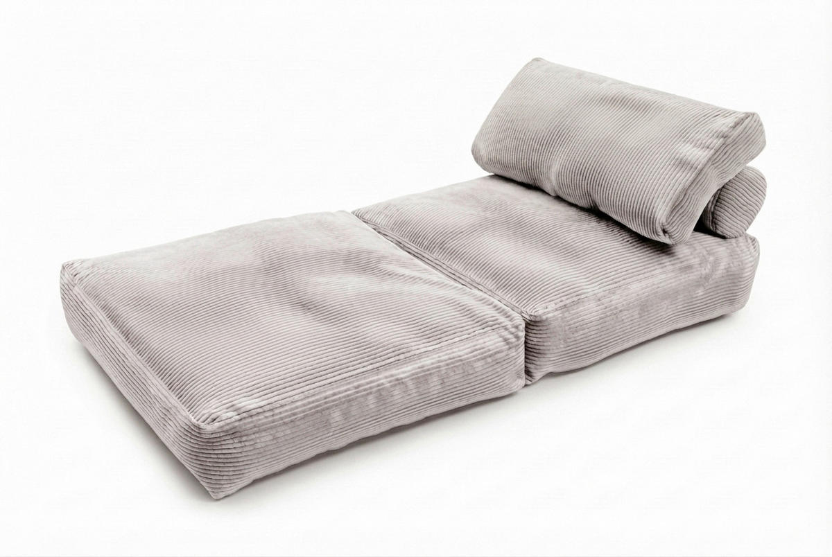 SCHLAFSESSEL Cord Grau Rückenkissen  - Grau, KONVENTIONELL, Textil (85/80/85cm) - Xora