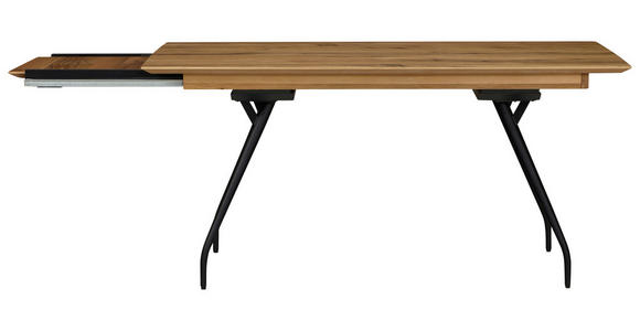 AUSZIEHTISCH Schwarz, Eichefarben rechteckig ausziehbar, in verschiedenen Größen erhältlich - Eichefarben/Schwarz, Design, Holz/Holzwerkstoff (160(210)/90/76cm) - Moderano