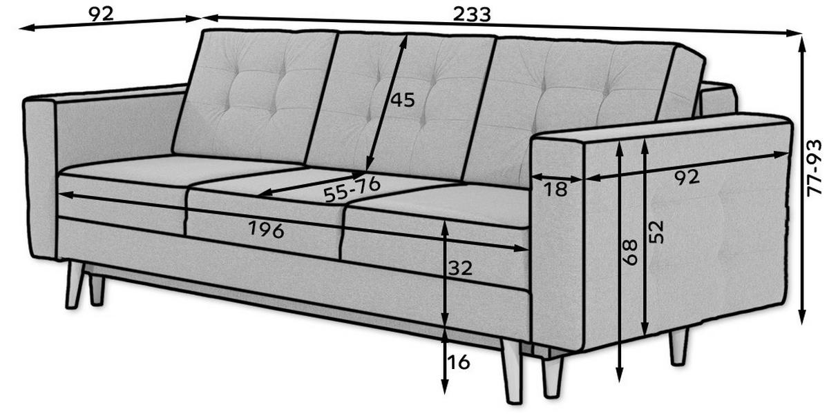 SCHLAFSOFA  mit Samt Grün  - Buchefarben/Grün, Design, Holz/Textil (230/93/92cm) - MID.YOU