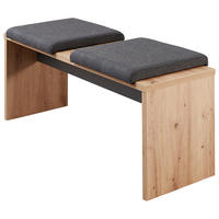 LAVICE PRO DVA - antracitová/dub artisan, Design, kompozitní dřevo (130/49/40cm) - Carryhome