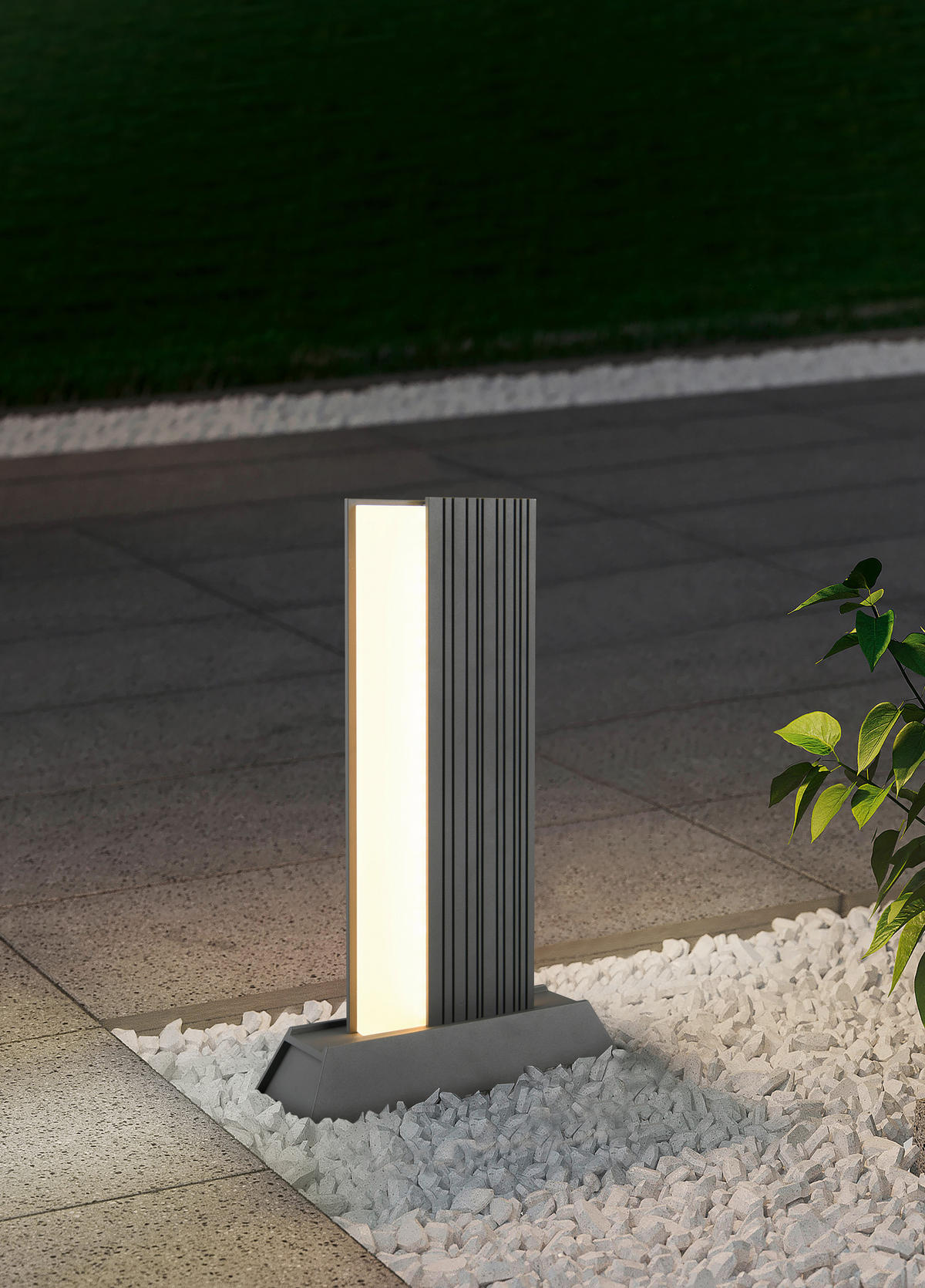 LED-AUSSENLEUCHTE - Weiss/Anthrazit, Design, Glas/Metall (31/11,5/50cm) - Trio Leuchten