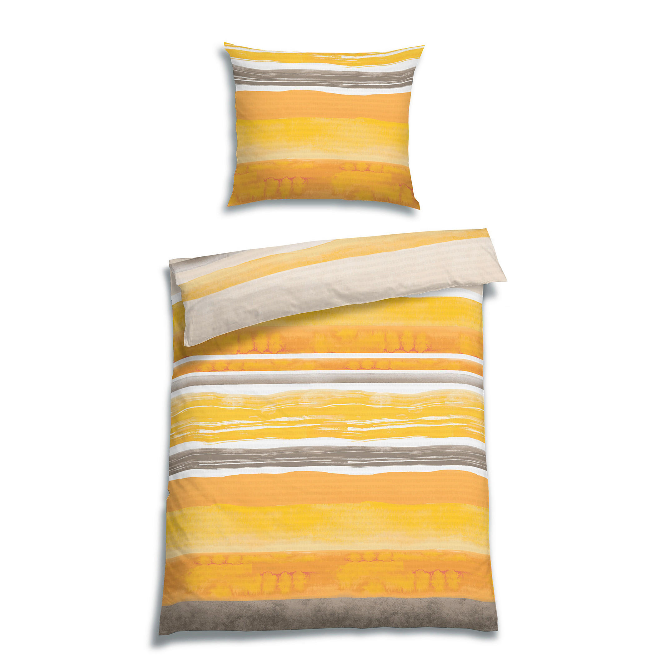 BETTWÄSCHE Seersucker 140/220 cm  - Orange, Basics, Textil (140/220cm) - Florella