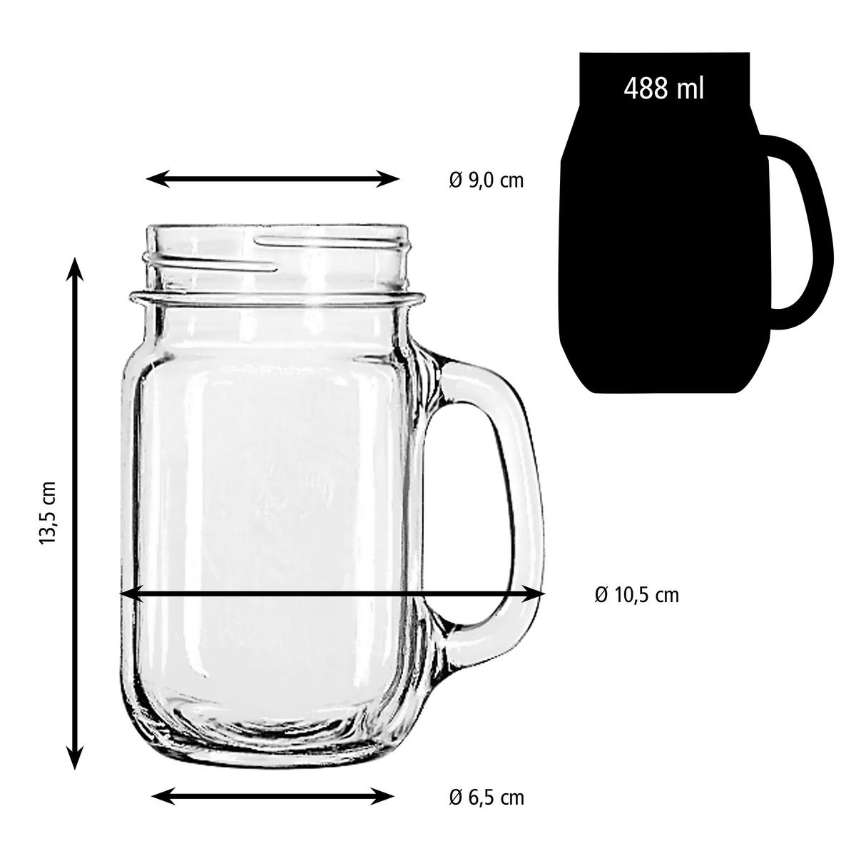 GLÄSERSET DRINKING JARS  12-teilig  - Klar, Basics, Glas (9/13,5cm)