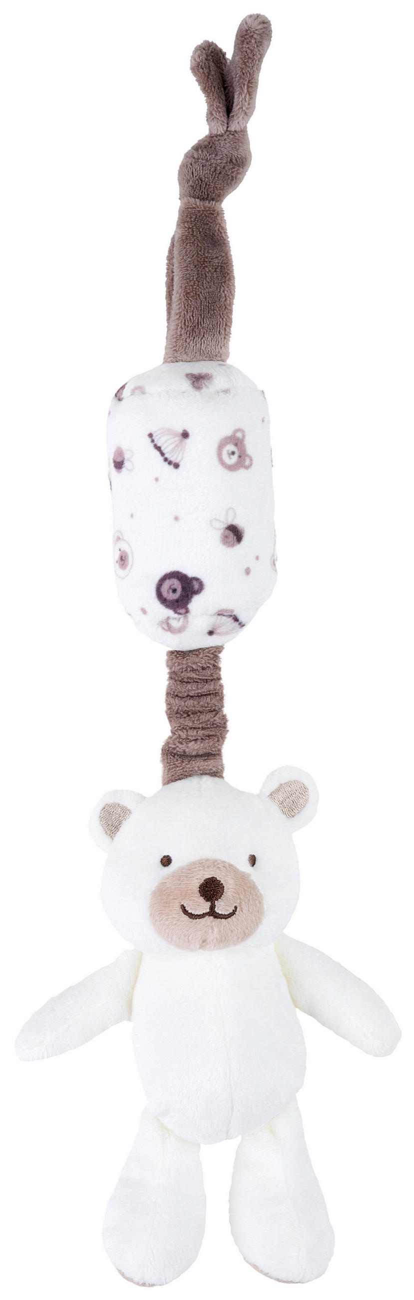 HRKÁLKA - hnedá/biela, Basics, textil (25cm) - Patinio