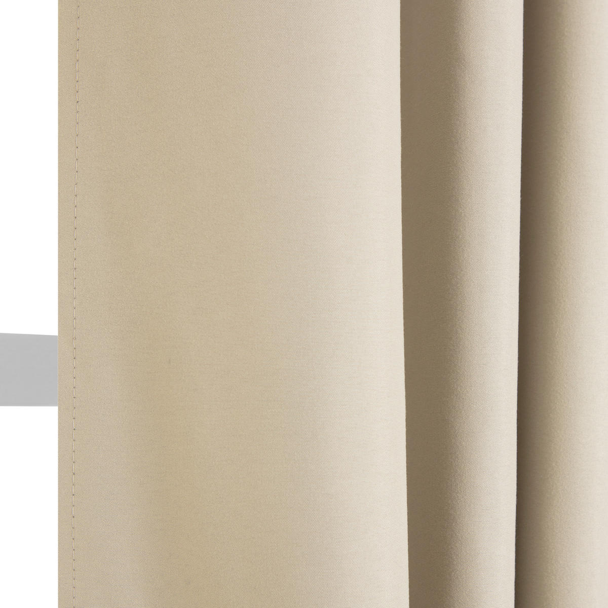 FERTIGVORHANG  black-out (lichtundurchlässig)   135/280 cm  - Ecru, Basics, Textil (135/280cm)